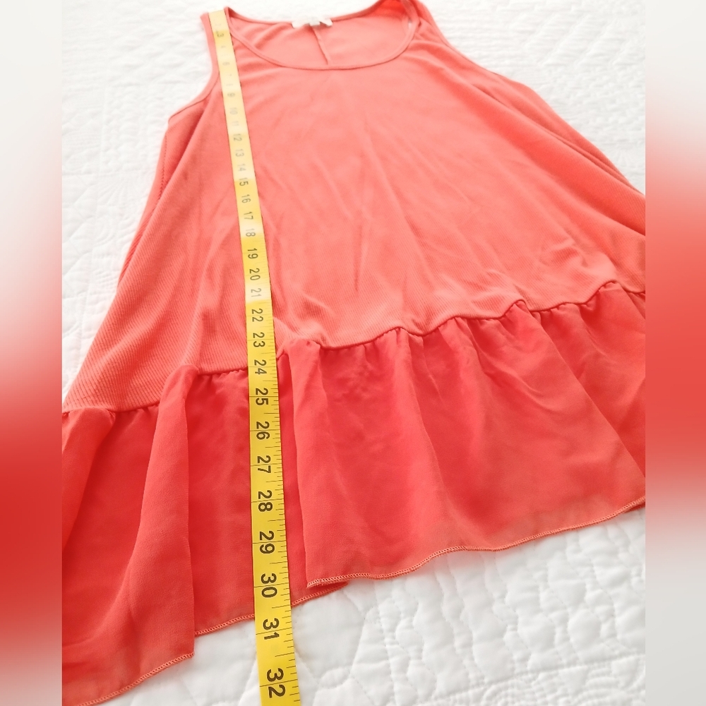 Umgee Flowy Coral Sleeveless Top - Picture 5 of 6